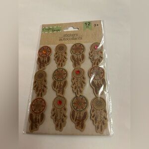 New 12 Stickers Feather Dream Catchers made in India